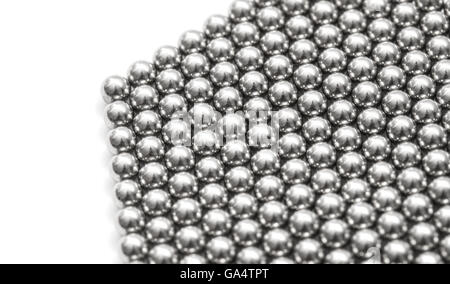 magnetic ball bearing tiling in perfect hexagonal grid Stock Photo