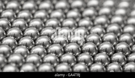 magnetic ball bearing tiling in perfect hexagonal grid Stock Photo