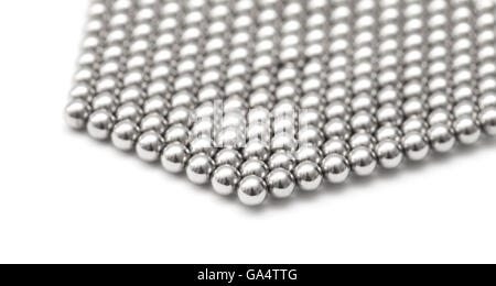 magnetic ball bearing tiling in perfect hexagonal grid Stock Photo