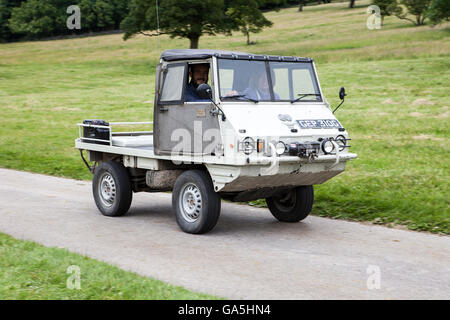 Steyer Puch Haflinger at Leighton Hall Classic Car Rally, Carnforth, Lancashire, UK.  3rd July, 2016.  The annual classic car rally takes place at the magnificent Leighton Hall in Carnforth in Lancashire.  The spectator event drew thousands of visitors to this scenic part of the country on the north west coast of England.  Credit:  Cernan Elias/Alamy Live News Stock Photo