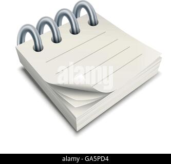 Vector illustration of pencil and notepad. Elements are layered separately in vector file. Stock Vector