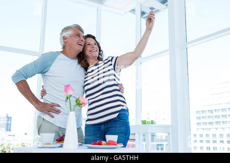 Couple taking selfie Stock Photo