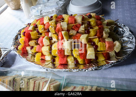 Local African food items on display at the open market Stock Photo