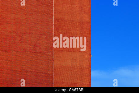 Texture typical, multi-storey standard house in a new Moscow Stock Photo