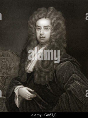 John Somers, 1st Baron Somers, 1651 - 1716, an English Whig jurist and statesman Stock Photo