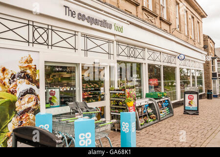 The Co-operative Food store in Chapel Row,Middleton in Teesdale,County Durham,England Stock Photo