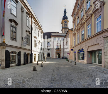 Landhausplatz square in Linz, Upper Austria, Austria, Europe Stock Photo