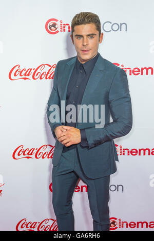 Actor Zac Efron , one of the recipients of the Comedy Stars of the Year Award, attends the CinemaCon awards in Las Vegas Stock Photo