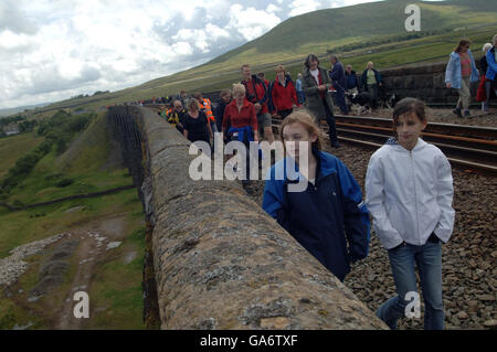 Ribblehead viaduct opens to the public Stock Photo