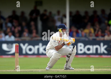 England's Kevin Pietersen in action against India during the 2nd npower test at Trent Bridge, Nottingham. Stock Photo