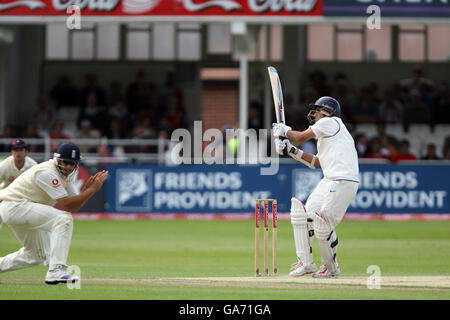 Cricket - npower Second Test - England v India - Day Three - Trent Bridge. India's Sourav Ganguly in action duirng the third day of the second npower test match at Trent Bridge, Nottingham. Stock Photo