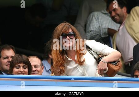 Soccer - Barclays Premier League - Chelsea v Birmingham City - Stamford Bridge. Birmingham City Chief Executive Karren Brady takes her seat Stock Photo