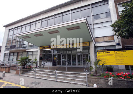 Geveral view of the of the Haringey Civic Centre in Wood Green. Stock Photo