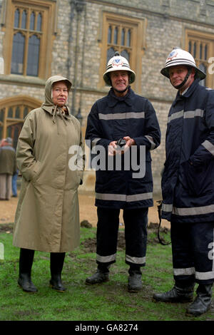 Disasters and Accidents - Windsor Castle Fire - Windsor Stock Photo