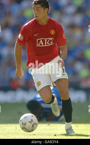 Soccer - Community Shield - Chelsea v Manchester United - Wembley Stadium. Cristiano Ronaldo, Manchester United Stock Photo