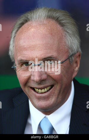 Soccer - Carling Cup - Second Round - Bristol City v Manchester City - Ashton Gate. Manchester City's manager Sven Goran Eriksson smiles before the Carling Cup Second Round match at Ashton Gate, Bristol. Stock Photo