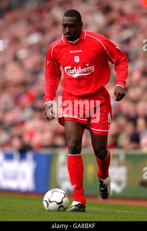 Soccer - FA Barclaycard Premiership - Liverpool v Everton. Emile Heskey, Liverpool Stock Photo