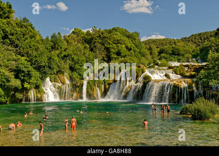 Lower Falls at Krka National Park, near Sibenik, Croatia Stock Photo