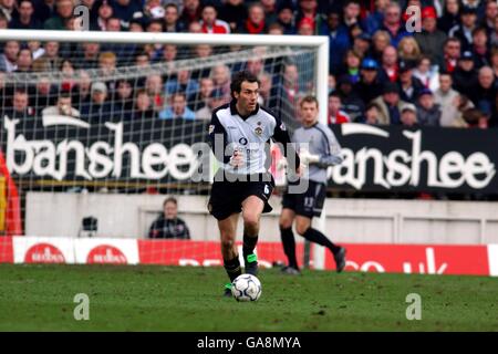 Manchester United's Laurent Blanc in action against Charlton Athletic Stock Photo