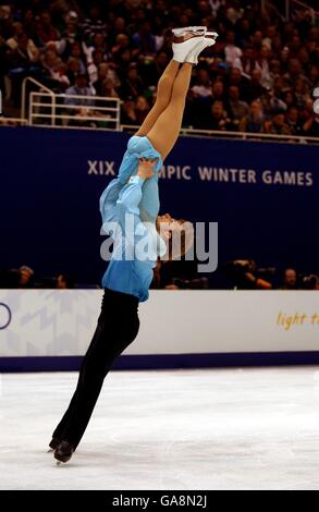 Winter Olympics - Salt Lake City 2002 - Figure Skating - Pairs Free Programme Stock Photo