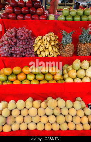 people at the fruitmarket in the town of Maracaibo in the west of Venezuela. Stock Photo