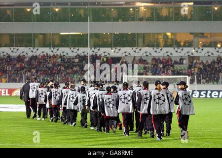 Soccer - UEFA Champions League - Group D - Bayer Leverkusen v Arsenal. Uefa Champions League Ball Boys Stock Photo