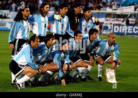 International Soccer - Friendly - Cameroon v Argentina. Argentina line up at the start of the game Stock Photo