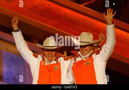 Germany's bronze medalist's pilot Susi-Lisa Erdmann and brakewoman Nicole Herschmann Stock Photo