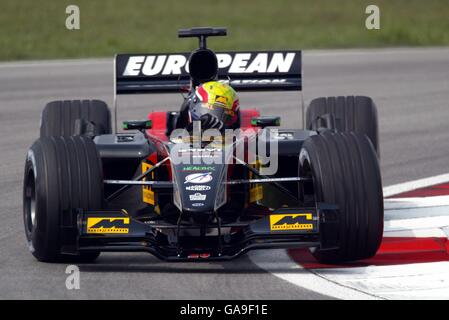 Formula One Motor Racing - Malaysian Grand Prix - Race. Mark Webber, Minardi Stock Photo