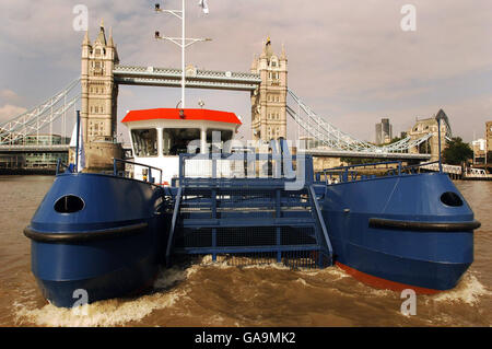 New boats to clean up the Thames Stock Photo