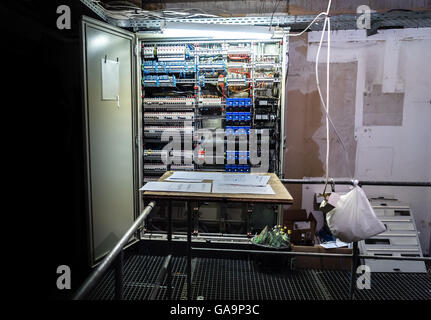 Low-voltage cabinet. Uninterrupted power. Stock Photo