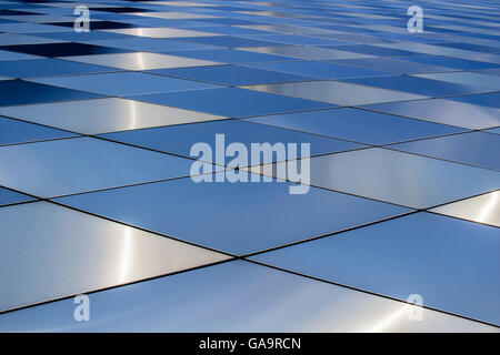 Metal texture background. Abstract architectural pattern. Colored metals plates Stock Photo