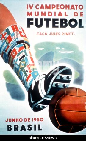 PR SOCCER. WORLD CUP OFFICIAL POSTER 1950 Stock Photo