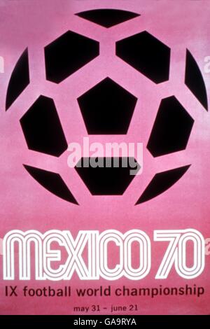 PR SOCCER. WORLD CUP OFFICIAL POSTER 1970 Stock Photo