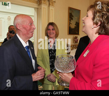 Irish President meets Gaelic Club members Stock Photo - Alamy