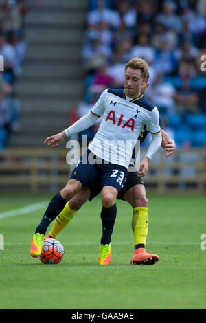 Ullevaal Stadion, Oslo, Norway. 05th Aug, 2016. Pre -Season Football Friendly Tottenham Hotspur versus Inter Milan. Christian Eriksen of Tottenham Hotspur shields the ball during the pre-season football friendly match between Tottenham Hotspur and Inter Milan at the Ullevaal Stadion in Oslo, Norway. © Action Plus Sports/Alamy Live News Stock Photo