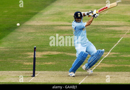 India's Sachin Tendulkar in action against England during the Seventh NatWest One Day International at Lord's, London. Stock Photo