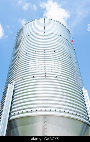 Silos for the storage of flour for food Stock Photo