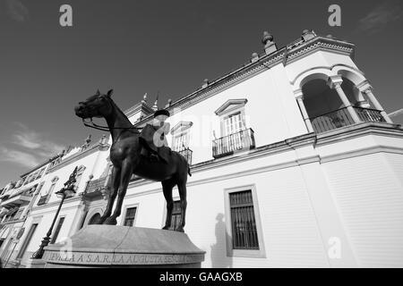Countess of Barcelona on Horseback. Seville Stock Photo