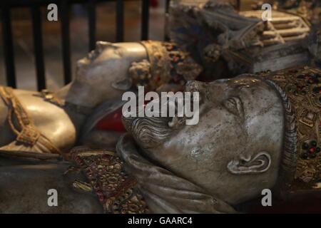 Tomb of King Henry IV and Joan of Navarre.  Canterbury Cathedral.  Canterbury, England. Stock Photo