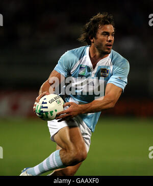 Rugby Union - IRB Rugby World Cup 2007 - Pool D - Argentina v Georgia - Stade Gerland. Argentina's Juan Martin Hernandez Stock Photo