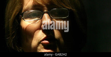 Home Secretary Jacqui Smith attends a fringe meeting during the Labour Party Conference in Bournemouth. Stock Photo