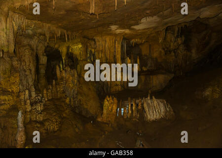 Prometheus Cave stalactites stalagmites inside Georgia Stock Photo