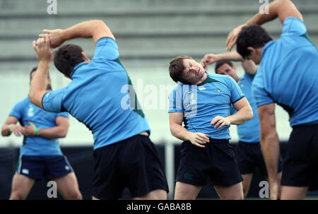 Rugby Union - IRB Rugby World Cup - Ireland Training Session - Stade Borderlais. Ireland's Brian O'Driscoll (centre) during a training session at the Stade Bordelais, Bordeaux, France. Stock Photo