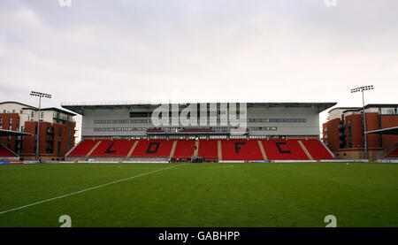 Soccer - Coca-Cola Football League One - Leyton Orient v Swansea City - Leyton Stadium. General view of the Matchroom stadium, home of Leyton Orient Stock Photo