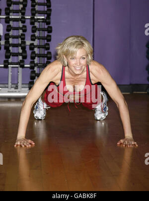 Nell McAndrew attends a workout class to promote her fourth fitness DVD ...