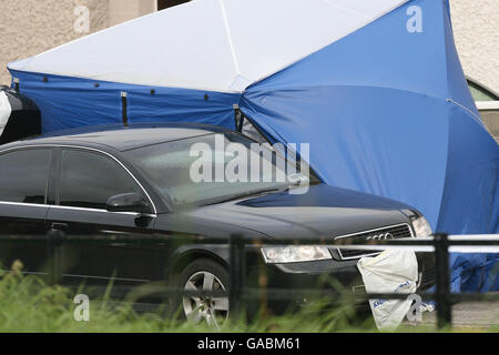 The scene of a fatal shooting last night of a man, at Casement Park in ...