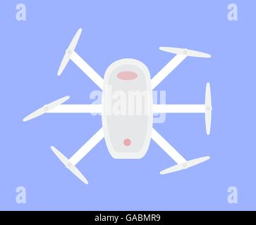 Quadrocopters. unmanned aerial vehicle with 6 propellers. Vector Stock Vector