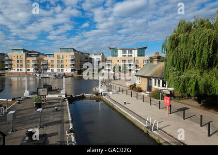 brentford lock and apartments, london, england Stock Photo
