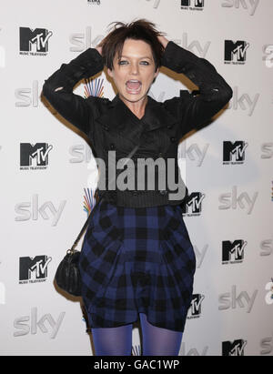 Hannah Spearritt arriving for the Sky send-off Party for MTV's Europe Music Awards, at Bloomsbury House in central London. Stock Photo